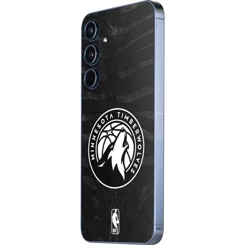 NBA Minnesota Timberwolves Black Animal Print Galaxy A35 5G Skin